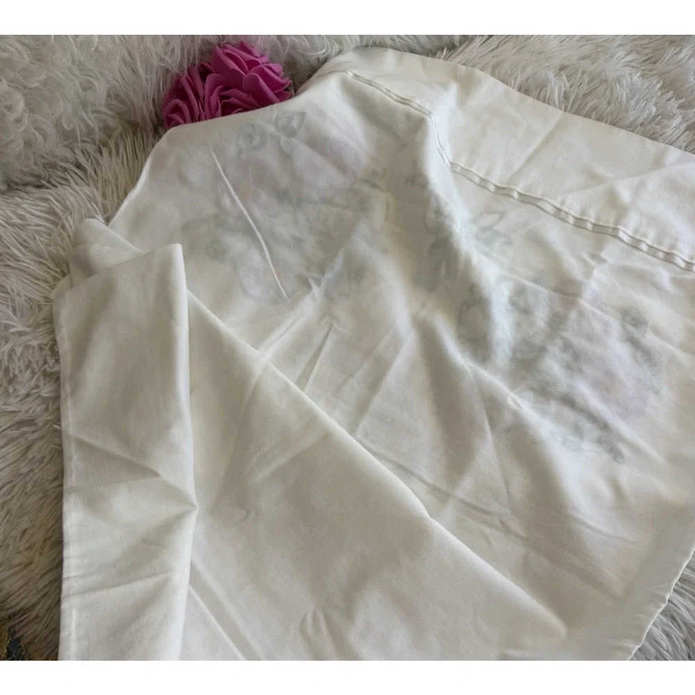 Set of 2 Vintage Handmade Embroidered Pillowcases Roses Flowers Cottage Core